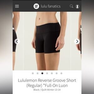 Lululemon-Groove Short- Sz 8- Reversible Bike Short- 5” Inseam- Black & White